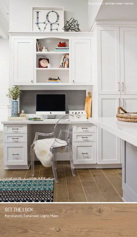 porcelanato amadeirado na sala