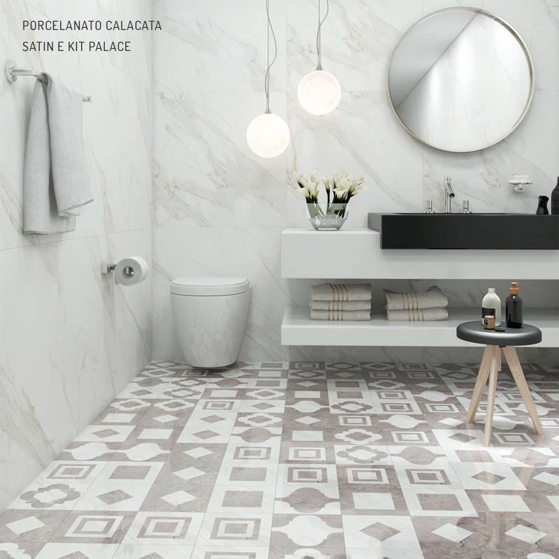 porcelanato marmorizado calacata satin