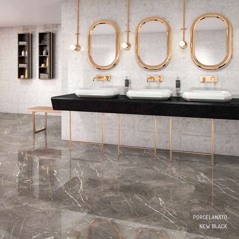 porcelanato marmorizado new black