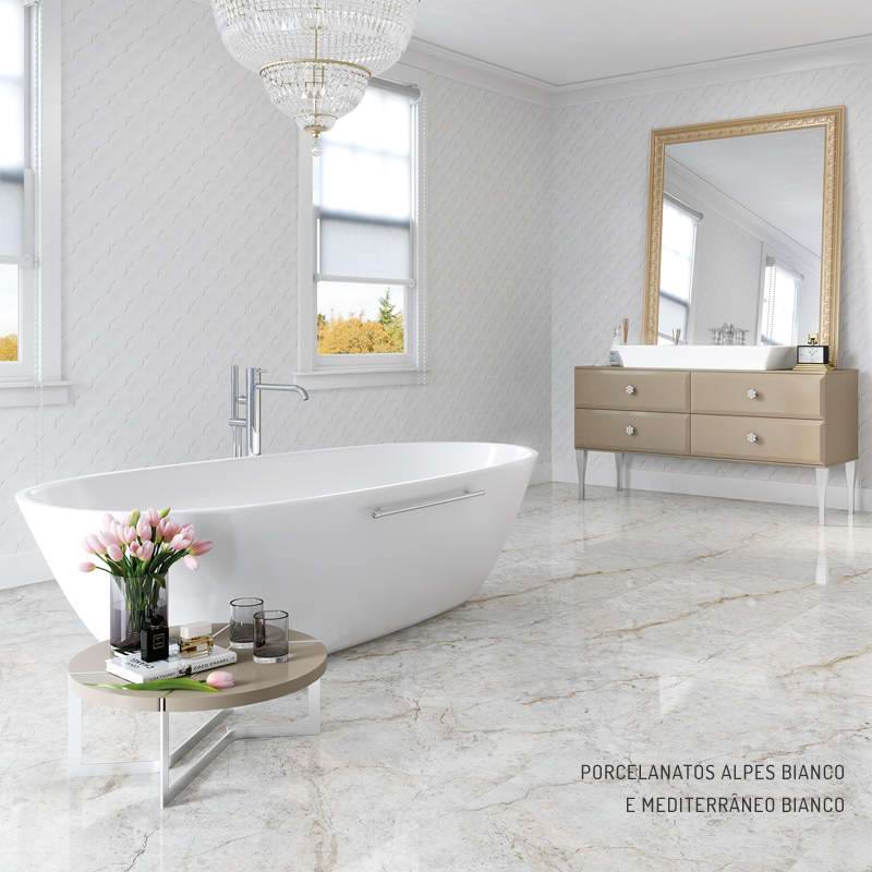 porcelanato marmorizado alpes bianco